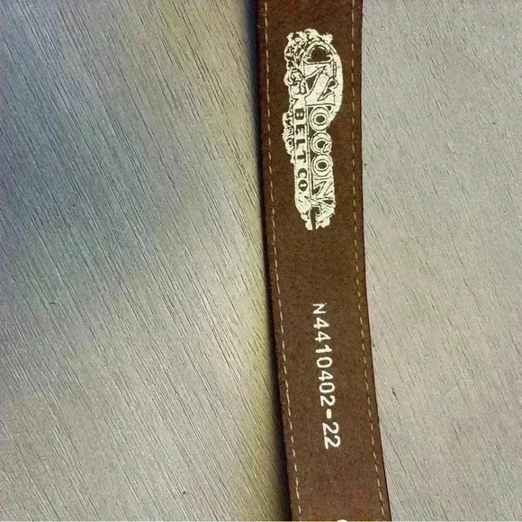 Nocona tooled belt with buckle - Picture 3 of 6